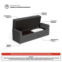 Ver imagem 7 de Cabeceira e Calçadeira Báu Casal Padrão Atena 140cm Capitonê Linho Cinza Escuro - Desk Design