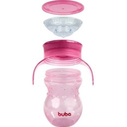 Copo de Treinamento 360° com Alça - Pink - Buba - 2