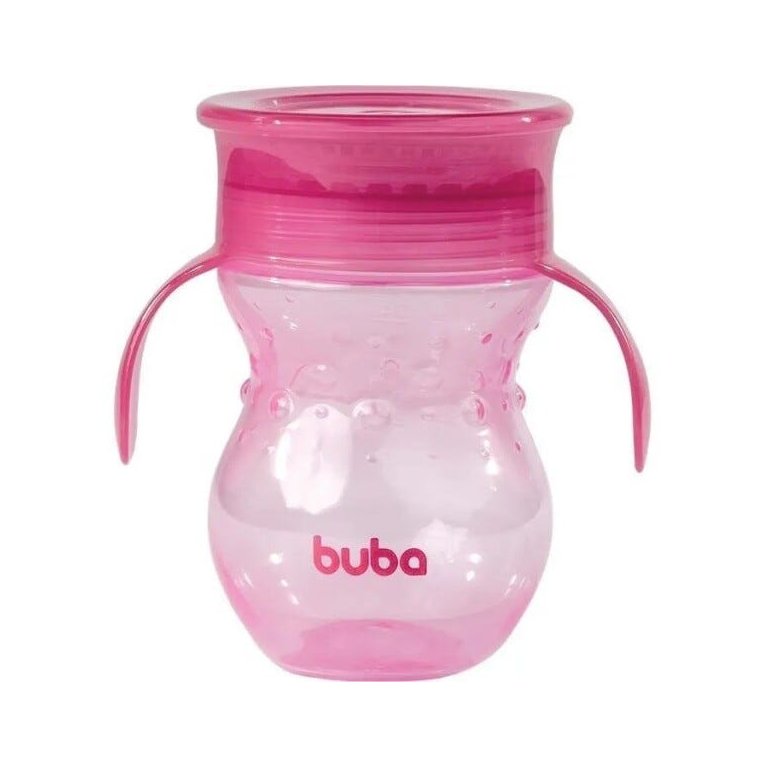 Copo de Treinamento 360° com Alça - Pink - Buba
