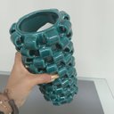 Ver imagem 6 de Vaso Decorativo Enfeite Casa Home&Co Cerâmica 31x13x13cm Azul Petroleo