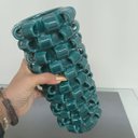 Ver imagem 2 de Vaso Decorativo Enfeite Casa Home&Co Cerâmica 31x13x13cm Azul Petroleo