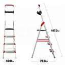 Ver imagem 3 de Escada Comfort 04 Degraus Alumínio Reforçada Alumasa 150kg
