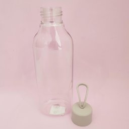 Squeeze Transparente Liv Flat Marmitou 700ml Garrafa de Água OU Bege Fechado - 7