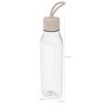 Squeeze Transparente Liv Flat Marmitou 700ml Garrafa de Água OU Bege Fechado - 3