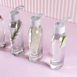 Squeeze Transparente Liv Flat Marmitou 700ml Garrafa de Água OU Bege Fechado - 2