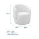 Ver imagem 4 de Poltrona Decorativa Sala de Estar Recepção Jasmine Suede Branco