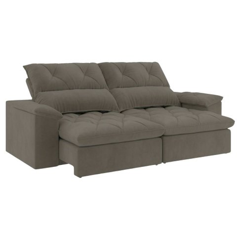 Sofá Retrátil e Reclinável 3 Lugares 2,10m Aura