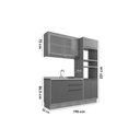 Ver imagem 2 de Cozinha Modulada Completa Versalis 3 Peças (1aéreo+1balcão+1torrequente) C3p192 Freijo/cinza