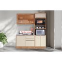 Ver imagem 1 de Cozinha Modulada Completa Versalis 3 Peças (1aéreo+1balcão+1torrequente) C3p192 Freijo/cinza