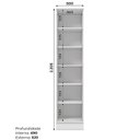 Ver imagem 4 de Cristaleira 1 Porta com Vidro Temperado 100% MDF 50cm Americana Branco/HP