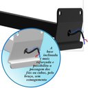 Ver imagem 5 de 03 Suportes Refletor Base Inclinada Braço 50 Cm 03 Cj - Branco