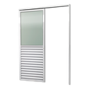 Ver imagem 1 de Porta de Correr Suspensa Meia Veneziana Meia Vidro Dir L.25 Branca 210x90 Brimak