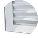 Ver imagem 3 de Porta de Correr Suspensa Meia Veneziana Meia Vidro Dir L.25 Branca 210x90 Brimak