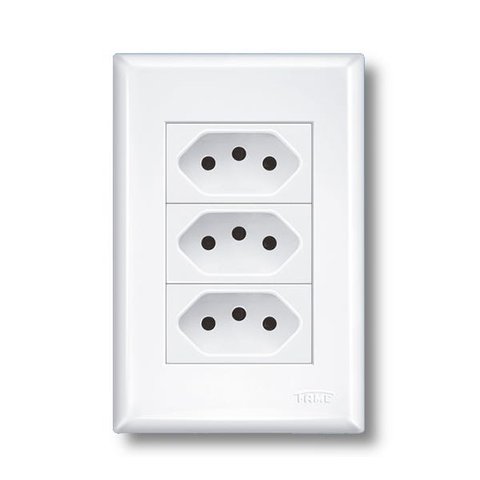 3 Tomadas Padrao 2P+T 10A C/P Ev
