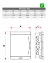 Ver imagem 2 de Quadro Distribuição Embutir 3nema/4din Disjuntores Tigre
