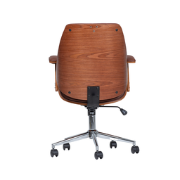 Cadeira de Escritório Ergonômica Giratória Couro Fratini Kopenhagen Diretor Office Marrom - 6
