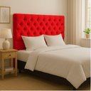 Ver imagem 2 de Cabeceira Cama Box Casal King Size 195cm Valentina Estofada Vermelho
