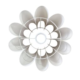 Cúpula de Abajur Pétala Pequena 16x16x25cm Tecido Algodão Soquete Nacional Cor Bege - 6