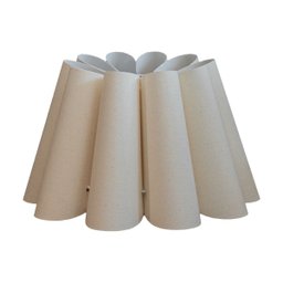 Cúpula de Abajur Pétala Pequena 16x16x25cm Tecido Algodão Soquete Nacional Cor Bege - 4
