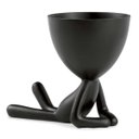 Ver imagem 1 de Vaso Boneco Bob Preto Deitado em Poliresina