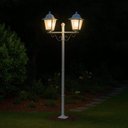 Ver imagem 6 de Kit 2 Postes 210cm Luminária Externo de Chão Clássicos Dital Branco Jardim Praças Residenciais