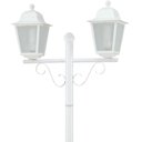Ver imagem 7 de Kit 2 Postes 210cm Luminária Externo de Chão Clássicos Dital Branco Jardim Praças Residenciais