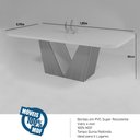 Ver imagem 5 de Mesa de Jantar Fenix 180x90 Mdf/vidro Bom Pastor Naturale/off/off