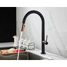 Torneira de Cozinha Preta Fosca e Rose Gold Flexível Monocomando - 1