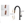 Torneira de Cozinha Preta Fosca e Rose Gold Flexível Monocomando - 5