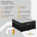 Ver imagem 2 de Cama Box Queen Royal Air Pillow Top Molas Ensacadas Suede Preto