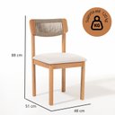 Ver imagem 4 de Conjunto Sala de Jantar com 1 Mesa Tampo Laminado 160cm e 6 Cadeiras Encosto Corda Florença