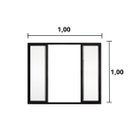 Ver imagem 2 de Janela de Correr 4 Folhas S/ Grade Aluminio Preto 1.00 X 1.00 Linha Modular - Hale