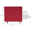 Ver imagem 3 de Cabeceira Estofada Cama Box King 195 Cm Lídia Suede e Frame Vermelho