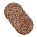 Ver imagem 1 de Sousplat Estampa Ratã Impressa Tecido Microfibra com Base - 4 Peças