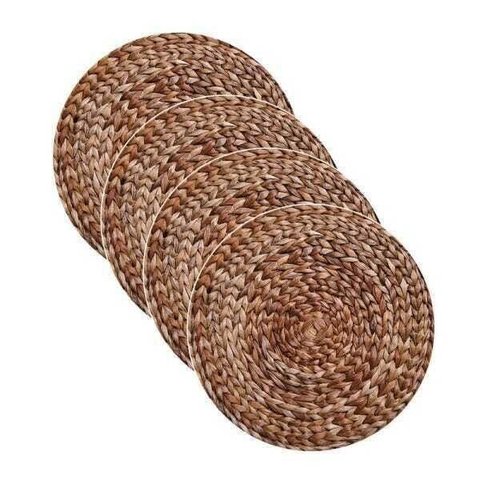 Sousplat Estampa Ratã Impressa Tecido Microfibra com Base - 4 Peças