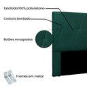 Ver imagem 3 de Cabeceira King 1,95m Aquilla Veludo Verde Floresta - Pallazio