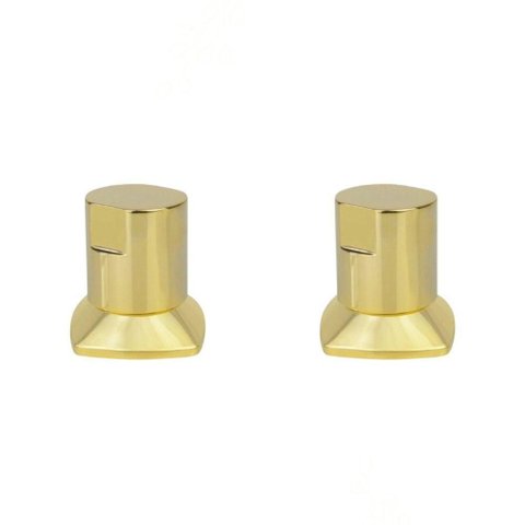 Kit 02 Und Acabamento Registro Dourado Ouro Encaixe Padrao Deca Docol 1.2 e 3.4 Docol