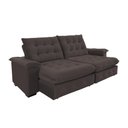 Ver imagem 3 de Sofá Coliseu 2.30m Retrátil e Reclinável Super Pillow - Marrom