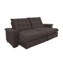 Ver imagem 1 de Sofá Coliseu 2.30m Retrátil e Reclinável Super Pillow - Marrom