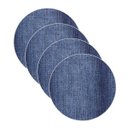 Ver imagem 1 de Sousplat com Capa Estampa Jeans Impressa Tecido Microfibra - 4 Peças - com Base