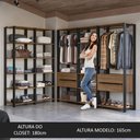 Ver imagem 6 de Guarda-roupa Closet Modulado Valencia 4 Gavetas 417cm Madesa 01