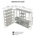 Ver imagem 4 de Guarda-roupa Closet Modulado Valencia 4 Gavetas 417cm Madesa 01
