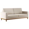 Sofá Kayrós 200Cm 3 Lugares D05 Linho Bege - Mpozenato - 1