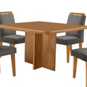 Ver mais imagens de Mesa de Jantar Olímpia 90cm Mdf Canto Copo e com 4 Cadeiras Athenas