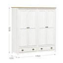 Ver imagem 6 de Guarda Roupa com 4 Portas e 2 Gavetas - Branco/Carvalho