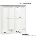 Ver imagem 2 de Guarda Roupa com 4 Portas e 2 Gavetas - Branco/Carvalho