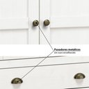 Ver imagem 5 de Guarda Roupa com 4 Portas e 2 Gavetas - Branco/Carvalho