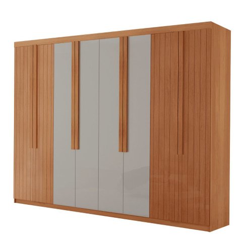 Guarda Roupa Casal Rio Mdf com 8 Portas 4 Gavetas Moderna Mobília