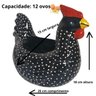 Porta Ovo Decorativo Organizador Galinha Angola Cerâmica - 4