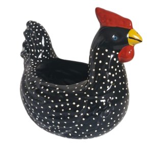 Porta Ovo Decorativo Organizador Galinha Angola Cerâmica